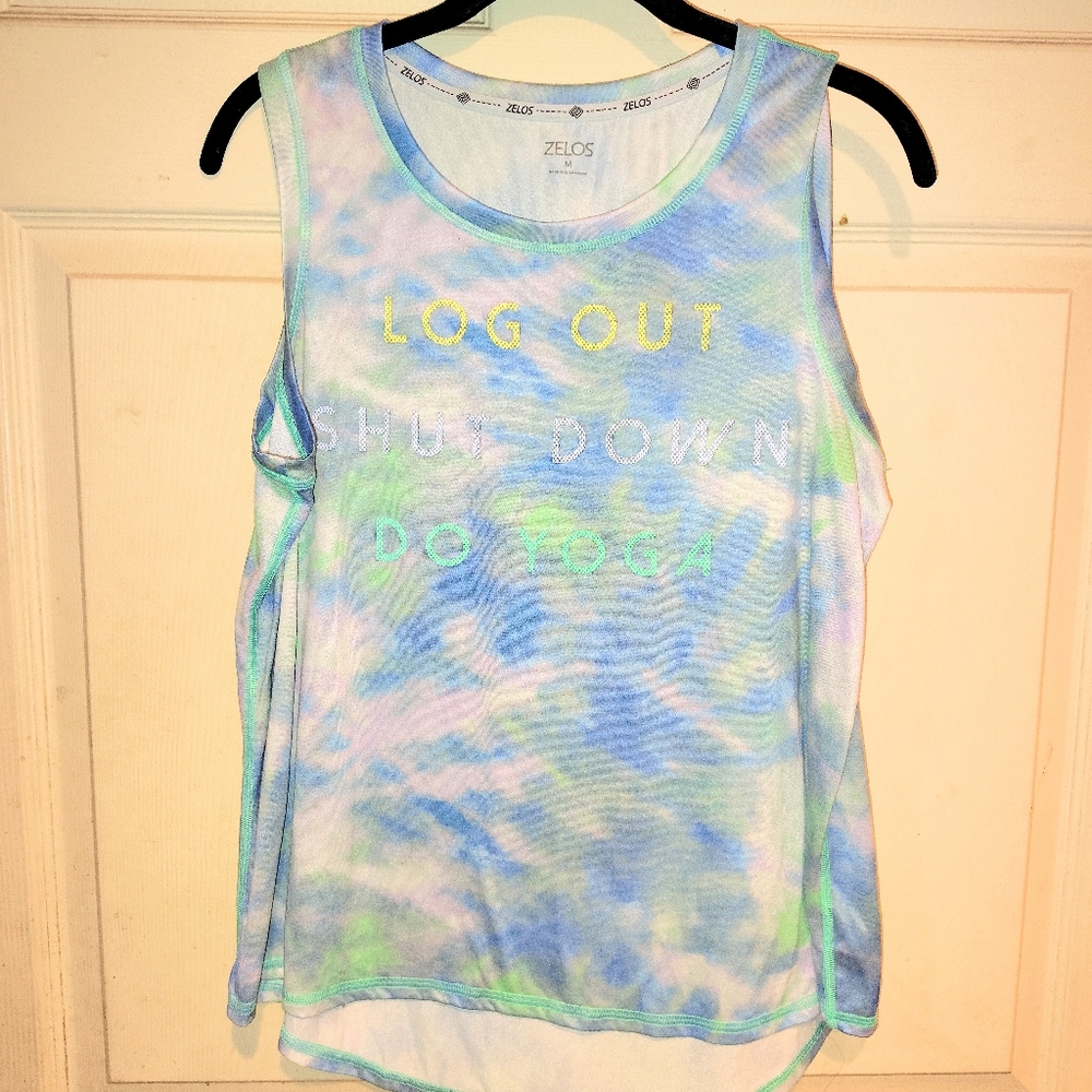 ZELOS Women's Size M Motion Tye Dye Studio Strength Yoga Tank Top